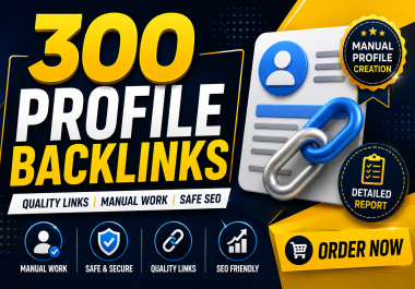 I will build 300 quality profile backlinks for SEO