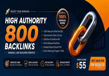 800 Manual Web 2.0 Backlinks High-Quality Off-Page SEO Link Building
