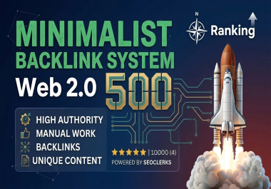 Get 500 web 2.0 backlinks for google ranking