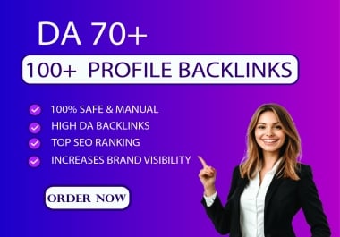 I will build 150 High DA 70+ Manual Profile Backlinks for Top SEO Ranking