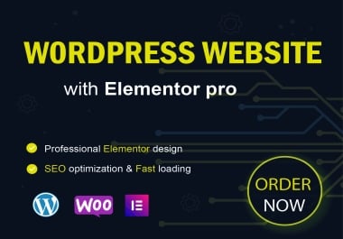I will design a SEO friendly WordPress website with Elementor Pro