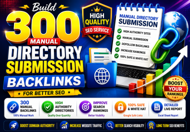 Build 300 Manual Directory Submission Backlinks for Better SEO