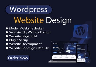 I will design,  redesign and build wordpress website