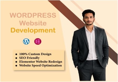 I will design,  develop,  customize,  and optimize a professional WordPress website for your business.