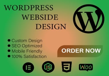 I will create a modern WordPress website and Woo-Commerce store with Elementor