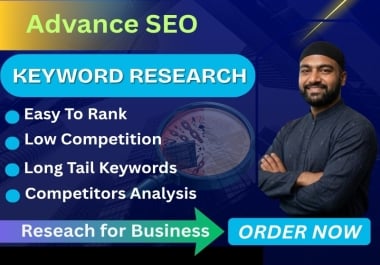 I will conduct SEO keyword research and competitor analysis