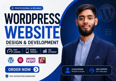 I will design and develop a responsive WordPress website using Elementor Pro