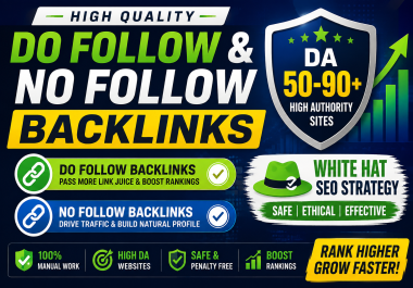 Get 1000 backlinks of DA 50-90+ to rank website