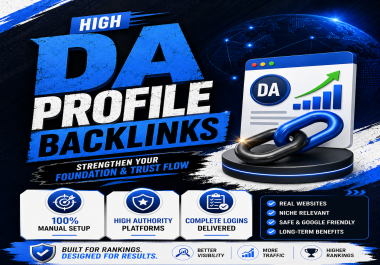 Get Niche relevant High DA 300 Profile backlinks