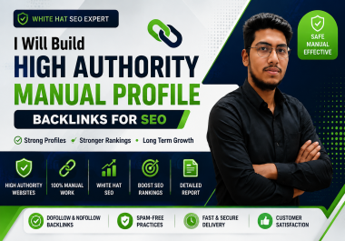 I Will Build High Authority Manual Profile Backlinks for Google SEO