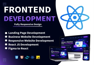 I will create a modern and responsive React frontend website