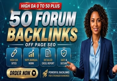 50 Manual Forum Backlinks for SEO