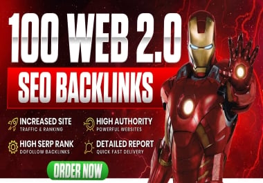 Buy 2 Get 1 FREE I Will Build 100 Premium Manual Indexable Web 2.0 Backlinks on High Authority Sites