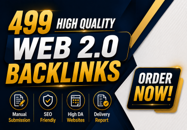 I Will Provide 499 High Quality Web 2.0 Backlinks for SEO Link Building