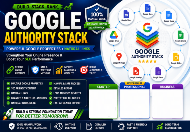 I Will Build a Powerful Google Authority Stack with SEO Properties and Natural Links