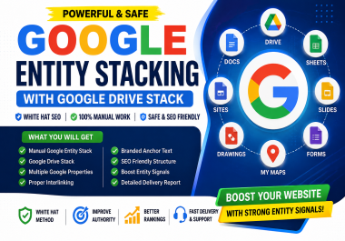 Powerful Google Entity Stacking Backlinks with Google Drive Stack for SEO