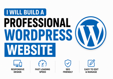 I Will Build a Professional WordPress Website.