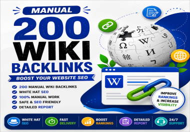 I Will Create 200 Manual Wiki Backlinks for Your Website
