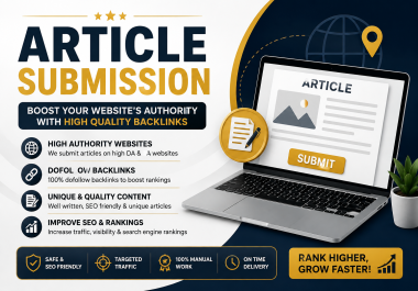 I Will create 200 Your Article to Authority Websites for SEO Backlinks