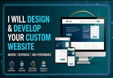 I will design and develop a responsive custom website