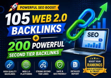105 Web 2.0 Backlinks with + 200 Powerful Second Tier Links