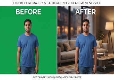 I will do expert chroma key green screen extraction and photo backdrop editing