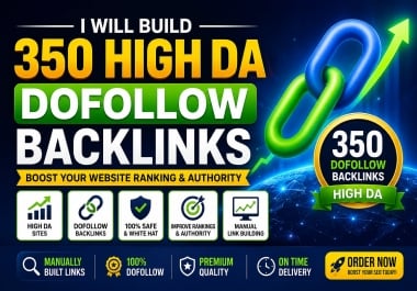 I Will Build 350 DoFollow Backlinks for Websites