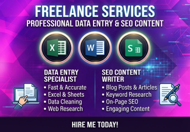 Professional Data Entry & SEO Content Writing Services to Boost Your Business