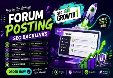 Get 60 High Quality Manual Forum Posting Backlinks for SEO Ranking