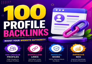 100 Quality Profile Backlinks for SEO