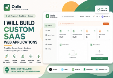 I Will Build a Custom SaaS Web Application,  modern,  and scalable