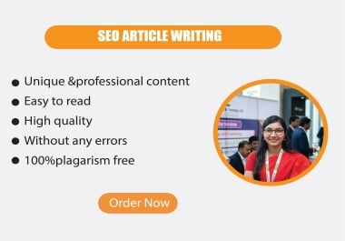 I will provide SEO optimized and content writing for my business.