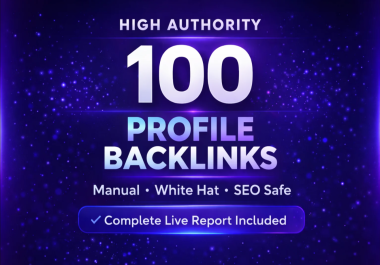 100 High Manual Profile Backlinks for Better SEO Ranking.