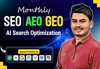 Monthly Website SEO with AEO GEO and AI Search Optimization