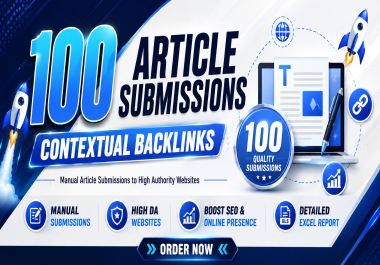 I Will Manually Submit 100 Articles to High DA Websites for SEO Backlinks