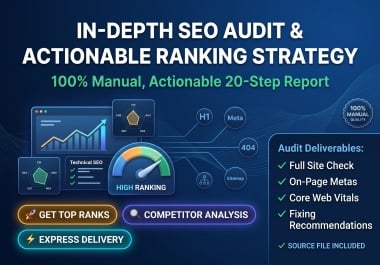Provide a Complete In-Depth SEO Audit & Actionable Ranking Strategy