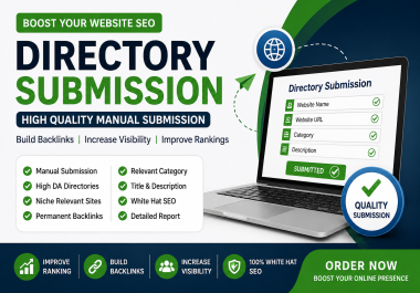 I Will Do High Quality SEO Directory Submission for Website