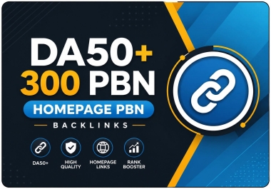 300 DA50+ High Authority Permanent PBN Homepage Backlinks for SEO