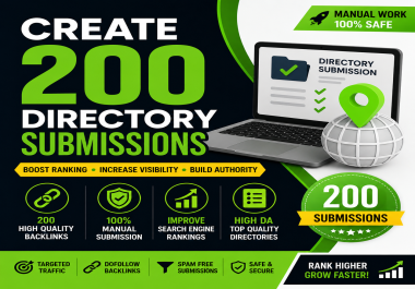 I Will Create 200 High Quality Directory Submission Backlinks