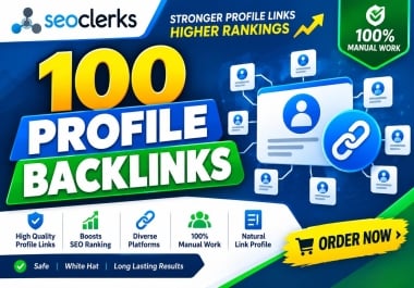I will create 100 friendly profile backlinks
