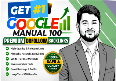 rank higher with 100 Unique powerful relevant dofollow SEO link building backlinks service