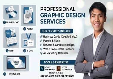 I will create professional graphic design,  business card,  flyer,  poster,  and ID card