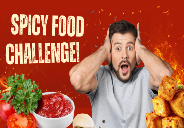 I will design eye catching spicy food and challenge youtube thumbnails