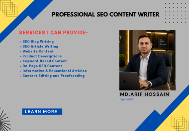 I Will Write SEO-Friendly,  Engaging,  and High-Quality Content