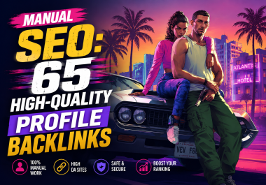 Manual SEO 65 High-Quality Profile Backlinks