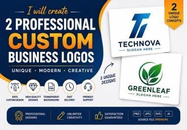 I will create a unique professional logo design for your brand