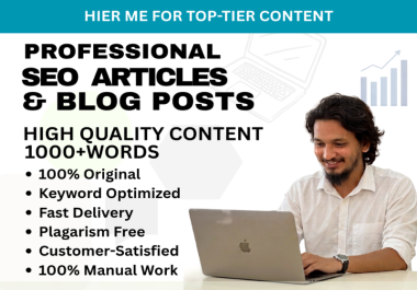 I Will Write SEO Optimized Articles,  Blog Posts & Website Content