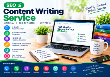 I Will Write a 1000+ Word SEO Optimized Article or Blog Post
