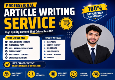 Professional Article Writing Service High-Quality SEO Content Writing