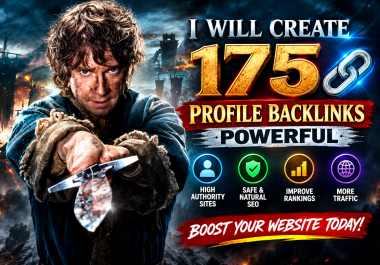 I Will Create 175 Profile Backlinks Powerful